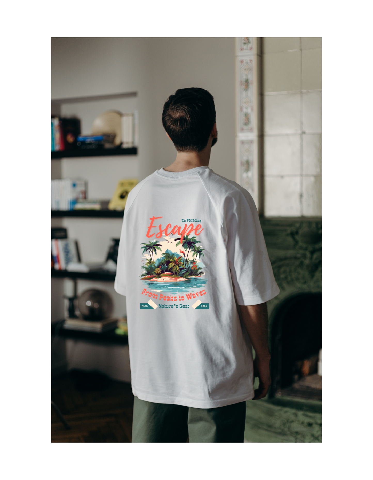 Beachside Vibes Cotton Men Oversized T-Shirt